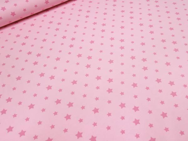 Stoff Baumwolle Jersey Sterne rosa pink Kinderstoff Kleiderstoff