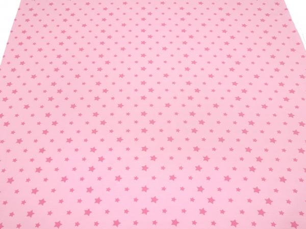Stoff Baumwolle Jersey Sterne rosa pink Kinderstoff Kleiderstoff