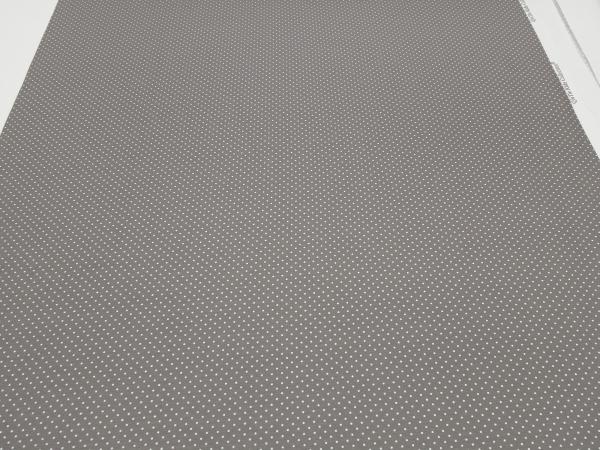 Fabric cotton jersey 2 mm dots design taupé-grey white children's fabric dress fabric