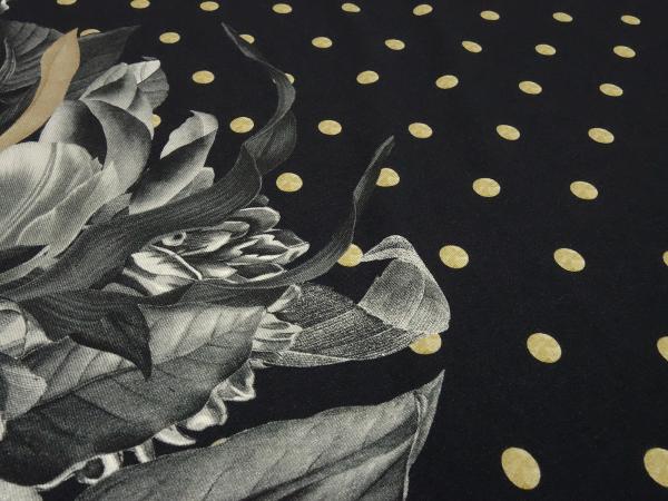 Stoff Jersey StoffpaneStoff Viskose Jersey Stoffpanel 79 cm Punkte Blumen Design schwarz beige grau bunt Kleiderstoffl 110 cm Blumen Ranken Design vanille rot grün bunt Kleiderstoff