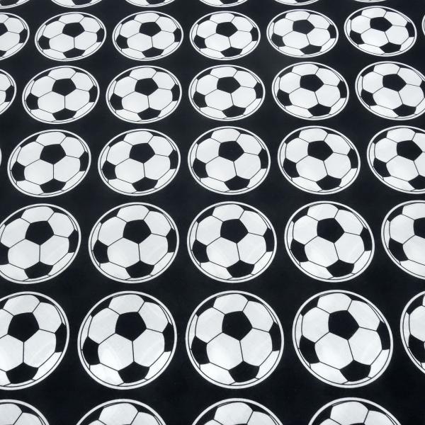 Cotton poplin fabric with black and white soccer ball design clothing fabric children's fabric cecorative fabric