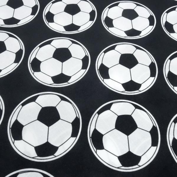 Cotton poplin fabric with black and white soccer ball design clothing fabric children's fabric cecorative fabric