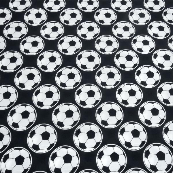 Cotton poplin fabric with black and white soccer ball design clothing fabric children's fabric cecorative fabric