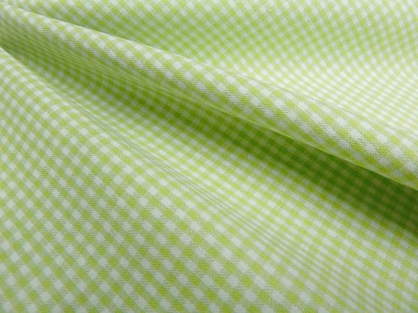 Stoff Baumwolle 2 mm Zefir Karo grün weiß kariert Kleiderstoff Dekostoff Blusenstoff