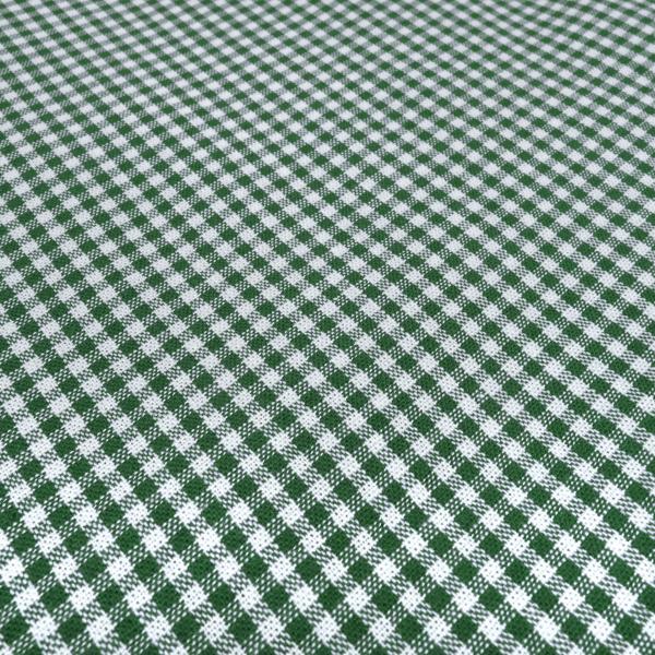 Fabric 100% cotton 2 mm Zefir checkered fir dark green white checkered dress fabric decorative fabric traditional costume fabric