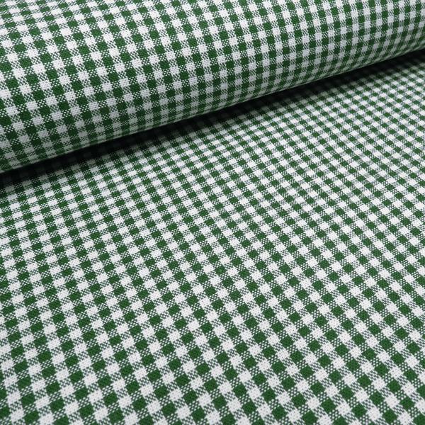 Fabric 100% cotton 2 mm Zefir checkered fir dark green white checkered dress fabric decorative fabric traditional costume fabric