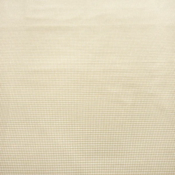 Stoff Baumwolle Zefir Karo 2 mm beige weiß kariert Kleiderstoff Dekostoff Blusenstoff Trachtenstoff