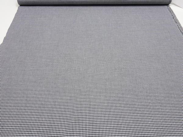 Stoff Baumwolle Zefir Karo 2 mm in schwarz weiß Kleiderstoff Dekostoff Blusenstoff