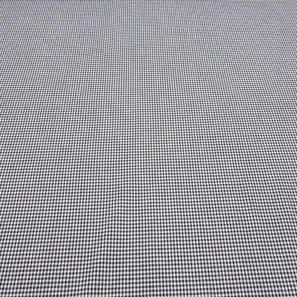 Stoff Baumwolle Zefir Karo 2 mm in schwarz weiß Kleiderstoff Dekostoff Blusenstoff