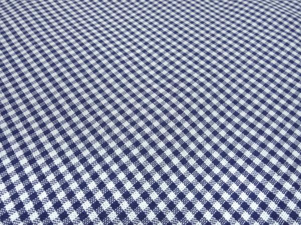 Stoff Baumwolle Zefir Karo 2 mm in dunkel blau weiß kariert Kleiderstoff Busenstoff Dekostoff
