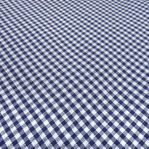 Stoff Baumwolle Zefir Karo 2 mm in dunkel blau weiß kariert Kleiderstoff Busenstoff Dekostoff