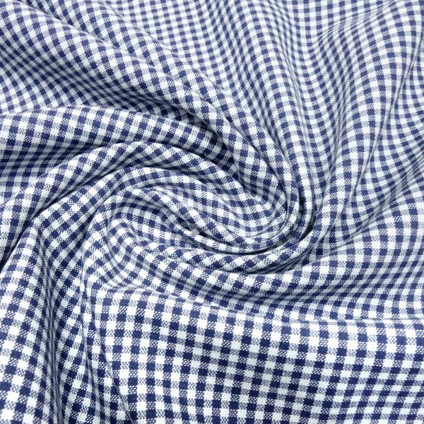 Stoff Baumwolle Zefir Karo 2 mm in dunkel blau weiß kariert Kleiderstoff Busenstoff Dekostoff