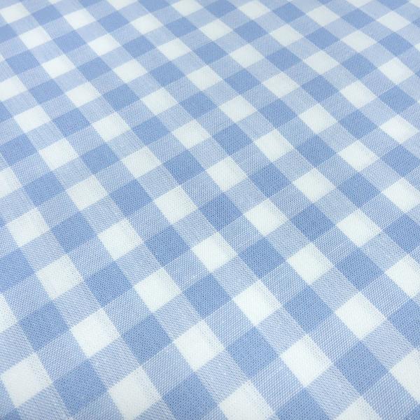 Fabric cotton Zefir check 1 cm light blue white check dress fabric decorative fabric blouse fabric