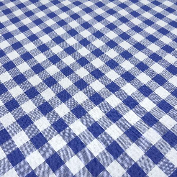 Stoff 100% Baumwolle Zefir Karo 1 cm blau weiß kariert Kleiderstoff Dekostoff Blusenstoff