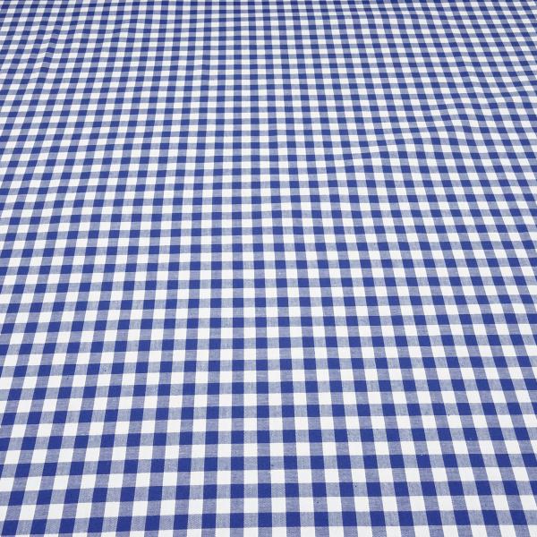 Stoff 100% Baumwolle Zefir Karo 1 cm blau weiß kariert Kleiderstoff Dekostoff Blusenstoff