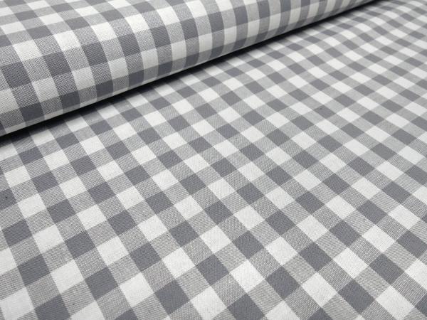 Fabric 100% cotton Zefir check 1 cm gray white plaid dress fabric decorative fabric blouse fabric