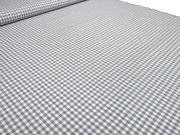 Fabric 100% cotton Zefir 5 mm check white light gray plaid dress fabric decoration fabric