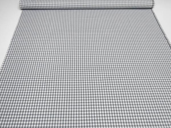 Fabric 100% cotton Zefir 5 mm check white light gray plaid dress fabric decoration fabric