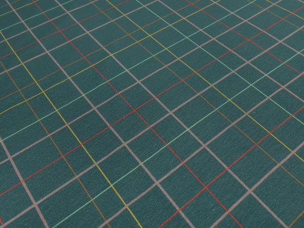 Fabric cotton jersey panel 68 cm x 146 cm winter bear bear check design green brown gray colorful children's fabric dress fabric