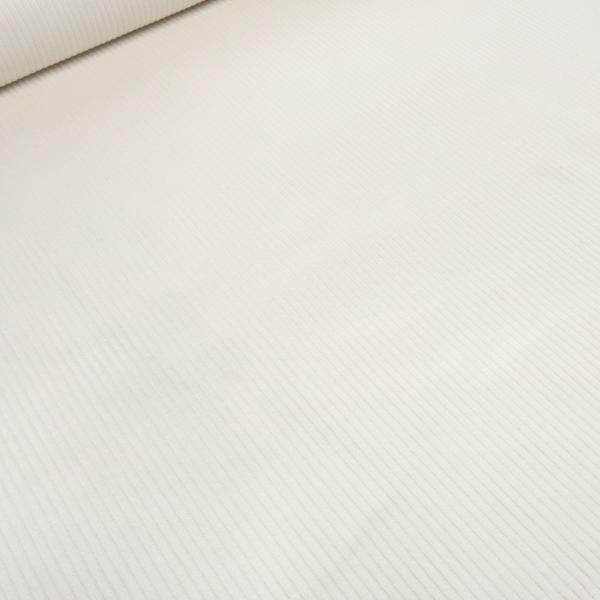 Stoff Stretch Querstretch Baumwolle Cord uni wollweiss Kleiderstoff Hosenstoff Kinderstoff