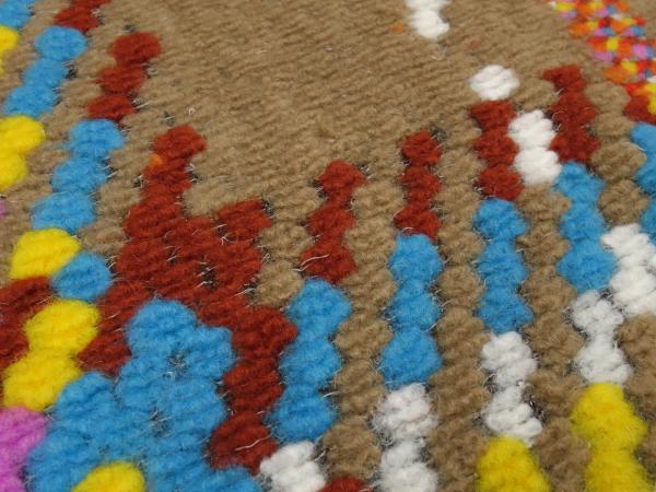 Stoff Strickstoff Kochwolle mit großen Glencheck Karo Design beige braun multicolor Mantetstoff Jackenstoff Ponchostoff