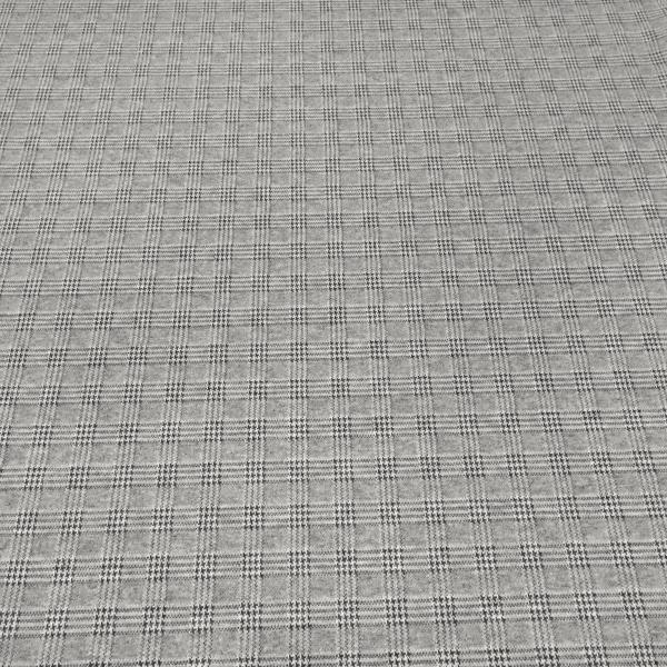 Stoff Feinstrick Jacquard Glencheck Karo schwarz grau wollweiß Kleiderstoff Hosenstoff