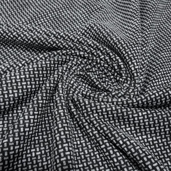 Fabric stretch fine knit jacquard small pattern black and white dress fabric pants fabric