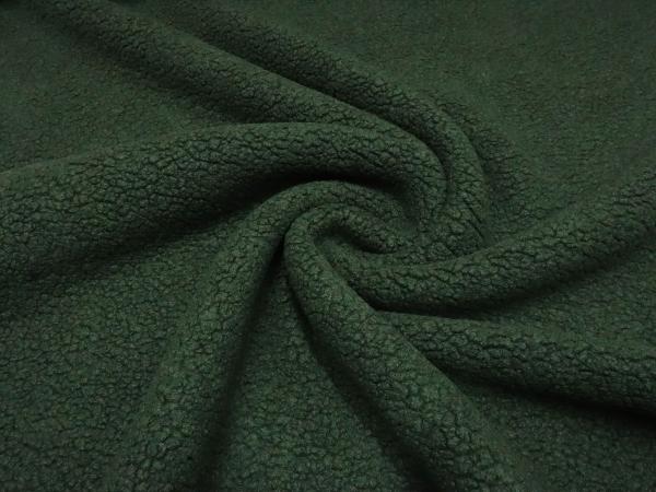 Fabric Ital. pattern whale boiled wool with teddy look relief green coat fabric dress fabric