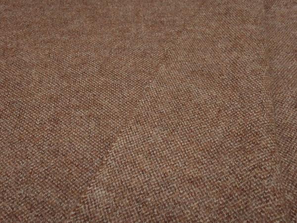 Stoff Ital. 100% Merinostrick Schurwolle terra braun melange Strickstoff Merinostoff Kleiderstoff Jackenstoff