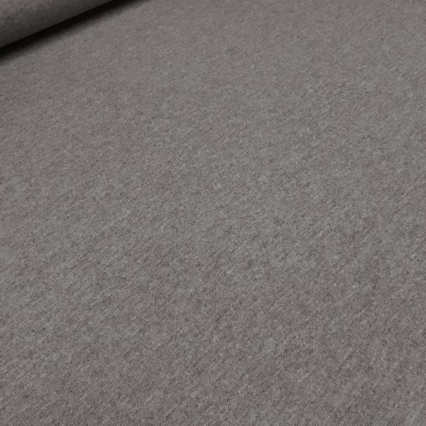 Stoff Ital. Strickstoff aus 100% Merinowolle uni grau taupé melange Merinostrick Kleiderstoff Kinderstoff
