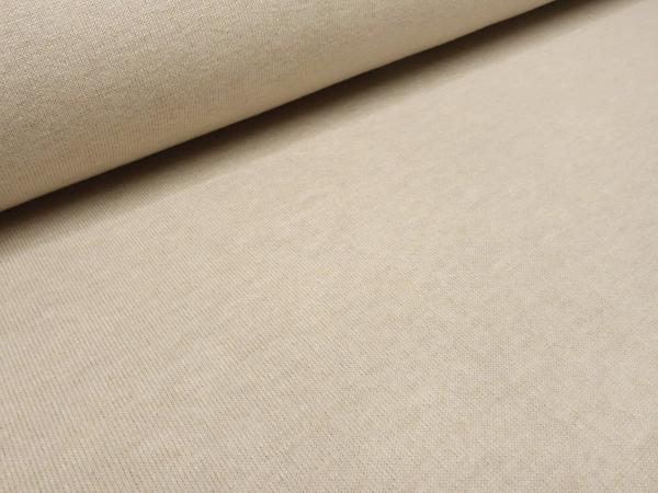 Stoff Ital. Strickstoff 100% Merino Merinostrick Wolle uni beige sand Kleiderstoff Kinderstoff Merinostoff