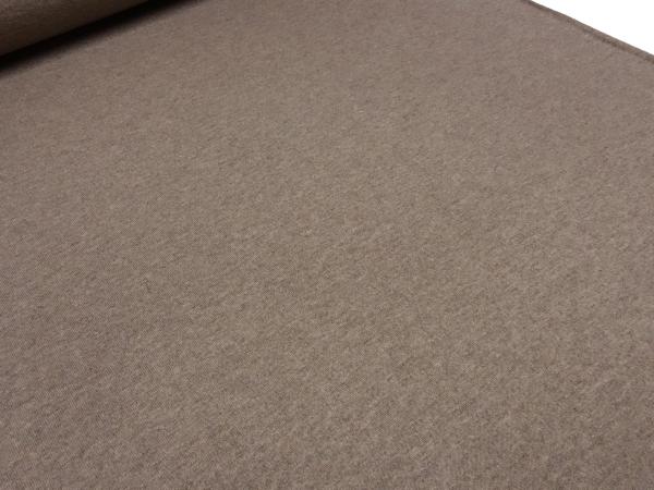 Stoff Ital Strickstoff 100% Merino Merinostrick Wolle uni hellbraun braun melange Kleiderstoff Kinderstoff Merinostoff