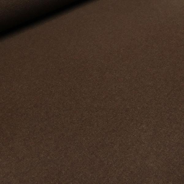 Fabric Ital. knitted fabric 100% merino wool uni brown melange merino knit dress fabric children's fabric