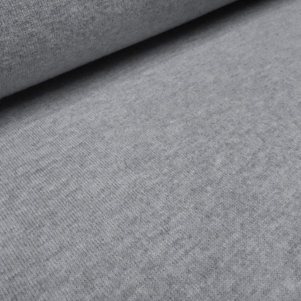 Stoff Ital. Strickstoff 100% Merino Merinostrick Wolle uni hellgrau grau melange Kleiderstoff Kinderstoff Merinostoff
