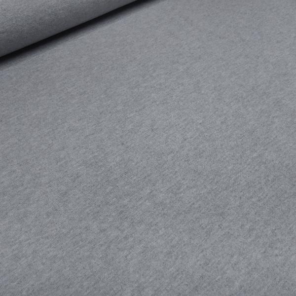 Stoff Ital. Strickstoff 100% Merino Merinostrick Wolle uni hellgrau grau melange Kleiderstoff Kinderstoff Merinostoff