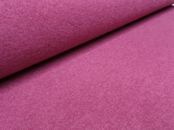 Stoff Ital. Strickstoff aus 100% Merinowolle uni fuchsia melange Kleiderstoffe Kinderstoffe Merinostoffe Merinostrickstoffe