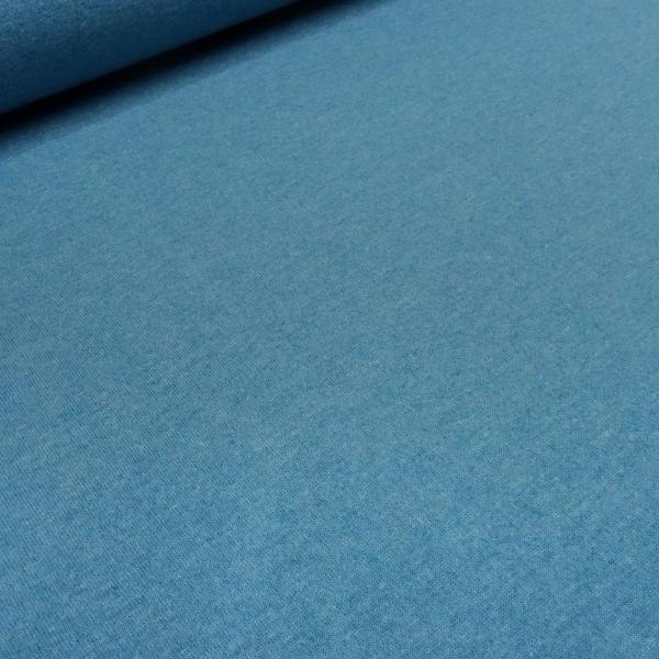 Fabric Italian knit fabric made of 100% merino wool uni turquoise blue melange merino knit dress fabrics children's fabrics