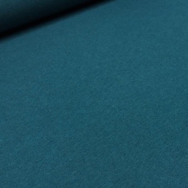 Fabric Ital. knitted fabric 100% merino wool uni petrol melange merino knit dress fabric children's fabric merino fabric