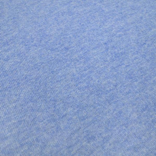 Stoff Ital. Strickstoff aus 100% Merinowolle uni hellblau melange Merinostrick Kleiderstoff Kinderstoff