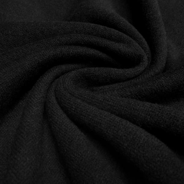 Stoff Ital. Strickstoff 100% Merino Wolle uni schwarz Kleiderstoff Kinderstoff Merinostrickstoff Merinostoff