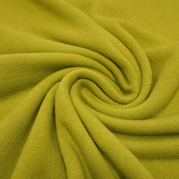 Fabric Ital. knitted fabric 100% merino wool uni green green yellow merino knit dress fabric children's fabric