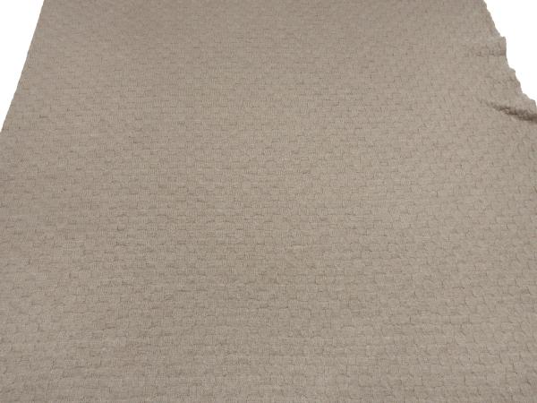 Stoff Ital. Strickstoff 100% Merinostrick Flechtmuster Korb sand hellbeige Merinostoff Kleiderstoff Kinderstoff