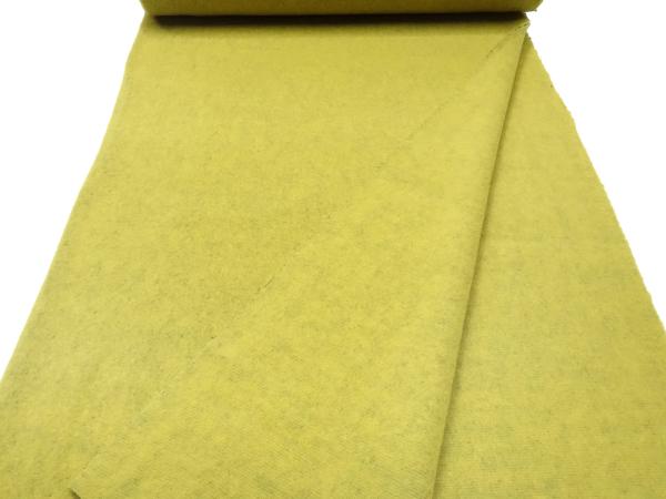 Fabric thick Ital. merino knitted fabric fleece doubleface uni yellow coat fabric jacket fabric