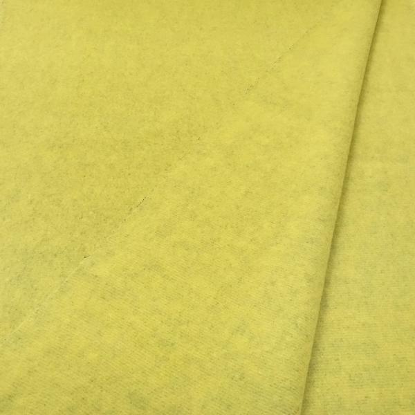Stoff dicker Ital. Merino Strickstoff Flausch Doubleface uni gelb Mantelstoff Jackenstoff