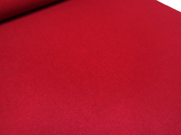 Stoff Ital. Merino Feinwalk Kochwolle Walkloden aus 100% Merinowolle uni rot Kleiderstoff Mantelstoff