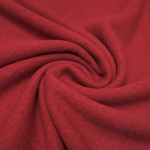 Stoff Ital. leichter Merino Feinwalk Walkloden aus 100% Merinowolle uni rot 2 Kleiderstoff Mantelstoff Wollstoff