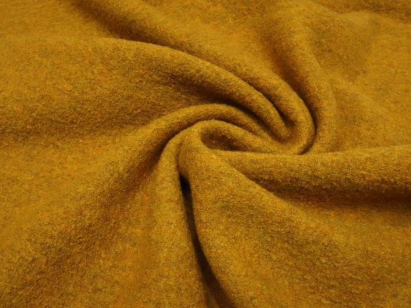Fabric Ital. merino fine whalecloth 100% merino wool uni curry mustard yellow dress fabric coat fabric