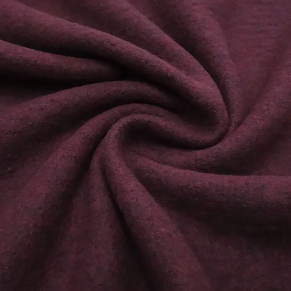 Stoff Premium Merino Strickstoff Mulesing-frei Weinrot Bordeaux Melange Kleiderstoff
