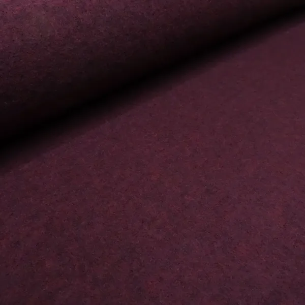 Stoff Premium Merino Strickstoff Mulesing-frei Weinrot Bordeaux Melange Kleiderstoff