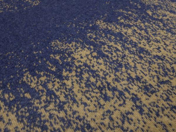 Fabric Ital. knitted fabric merino wool doubleface jacquard gradient beige blue melange merino knitted fabric dress fabric coat fabric decorative fabric